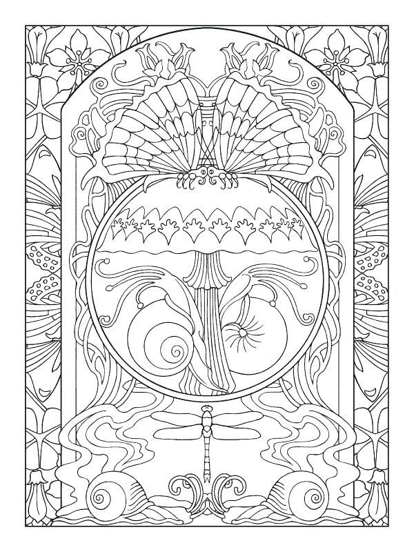 Art Nouveau Coloring Book And Art Coloring Pages Art Nouveau 600x800 Art Nouveau Coloring Book And Art Coloring Pages Art Nouveau