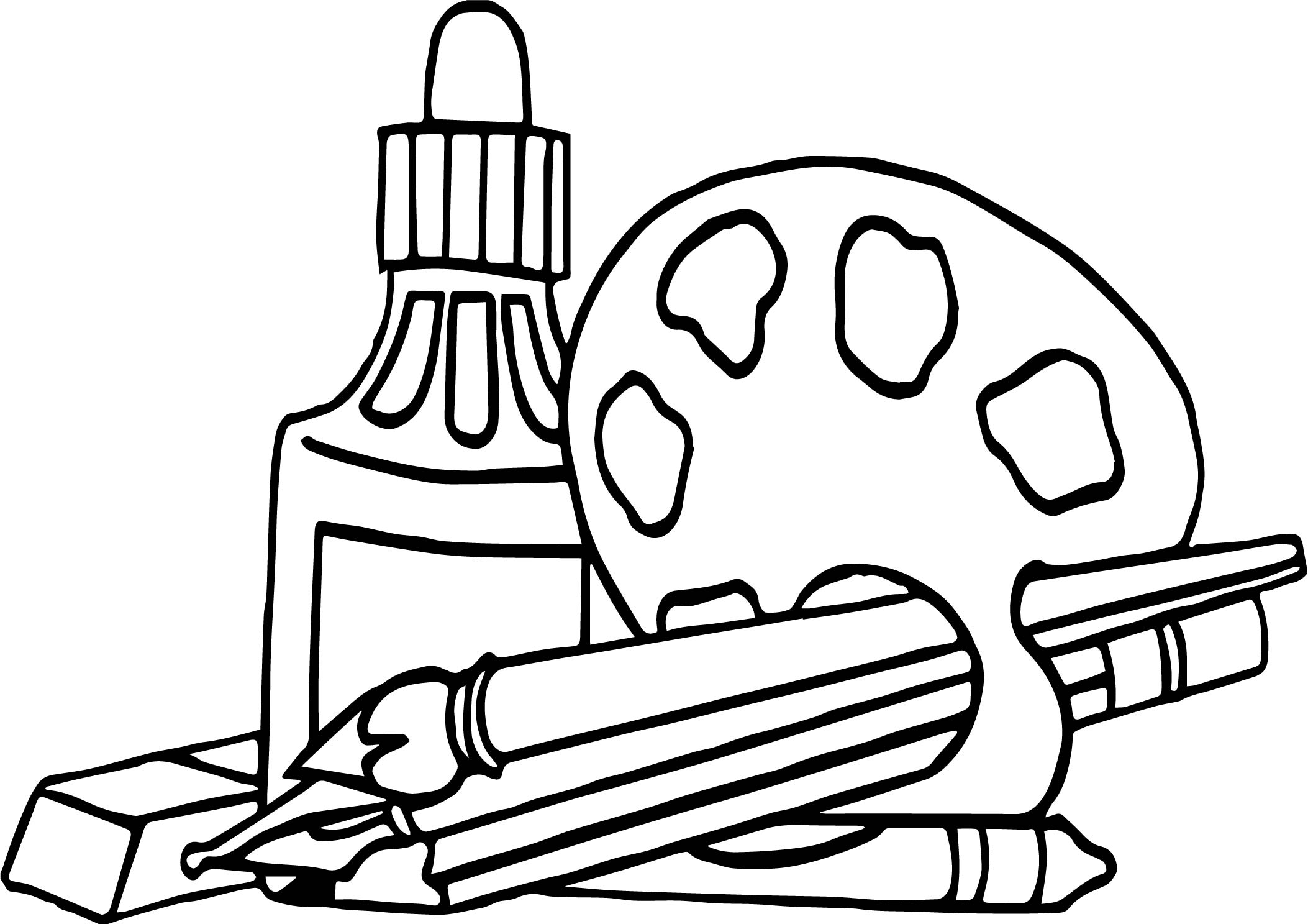 Nap Art Supplies Coloring Page Wecoloringpage 2106x1487 Nap Art Supplies Coloring Page Wecoloringpage