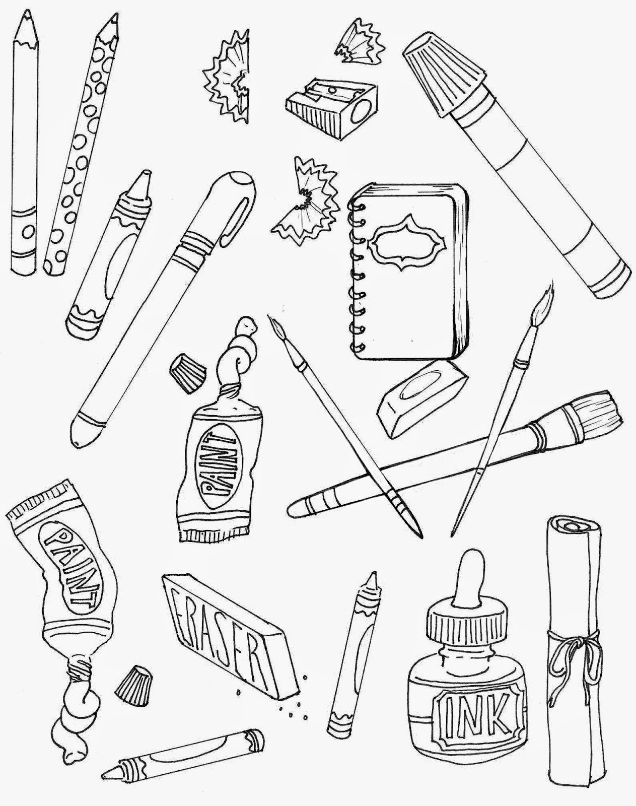 The Spinsterhood Diaries Sunday Fun Art Supplies Coloring Page 1263x1600 The Spinsterhood Diaries Sunday Fun Art Supplies Coloring Page