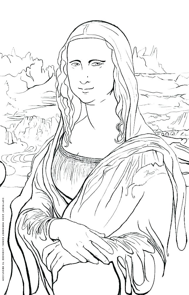 643x1000 Famous Art Coloring Pages Artist Coloring Page Famous Artists