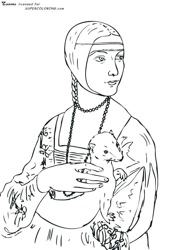 640x871 Famous Artists Coloring Pages Art Coloring Page Famous Artwork