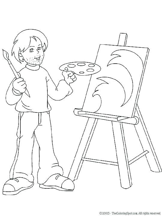 540x720 Artist Coloring Page Art Coloring Page Art Coloring Pages For Kids