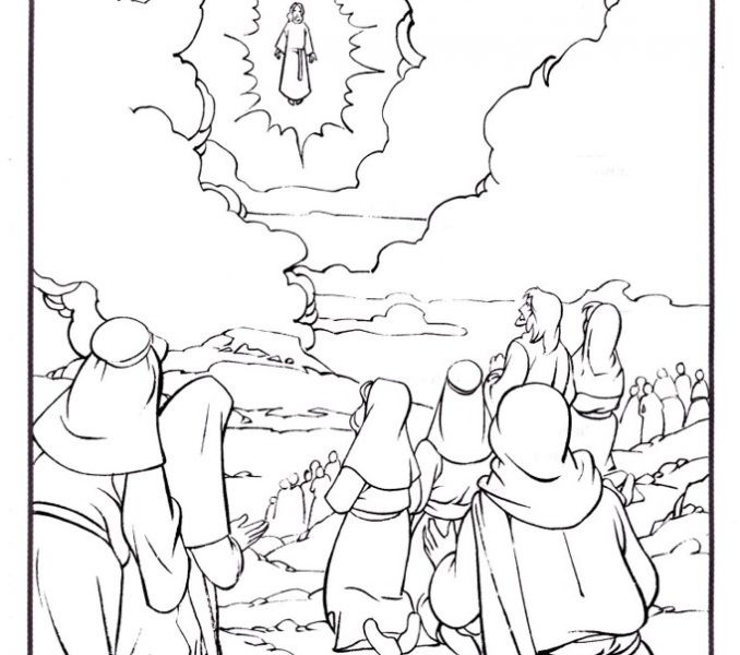 678x600 Coloring Pages Jesus Ascension Pictures Into Mesmerizing