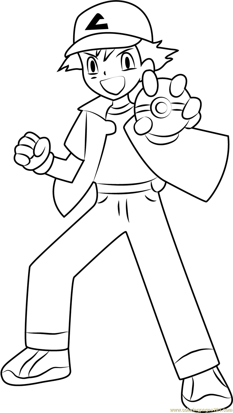 Ash Showing A Pokeball Coloring Page 800x1416 Ash Showing A Pokeball Coloring Page