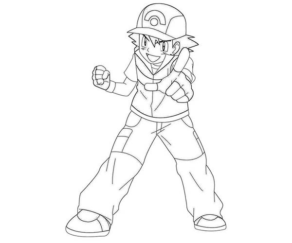 Pokemon Ash And Pikachu Coloring Pages 600x500 Pokemon Ash And Pikachu Coloring Pages