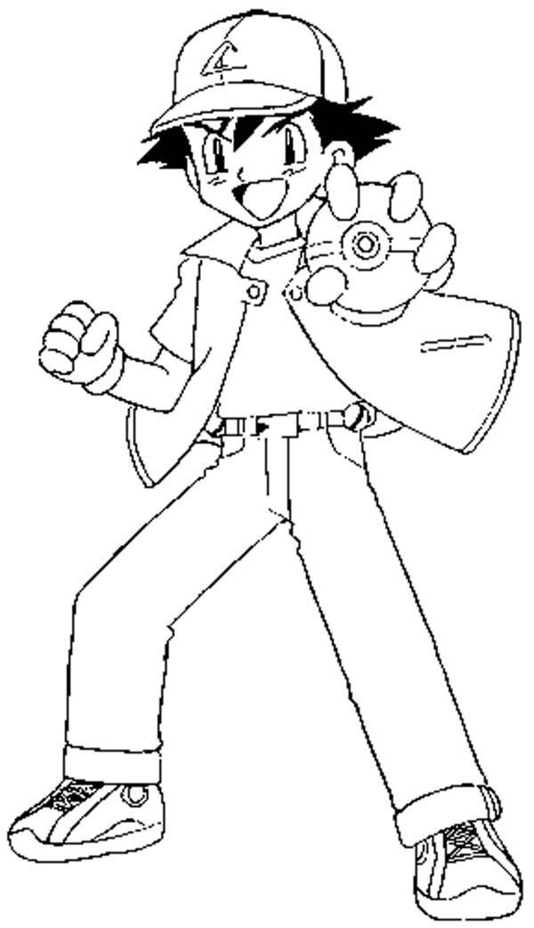 Pokemon Coloring Pages Pikachu And Ash 600x1042 Pokemon Coloring Pages Pikachu And Ash