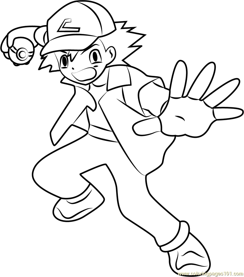 Ash Coloring Page 800x906 Ash Coloring Page