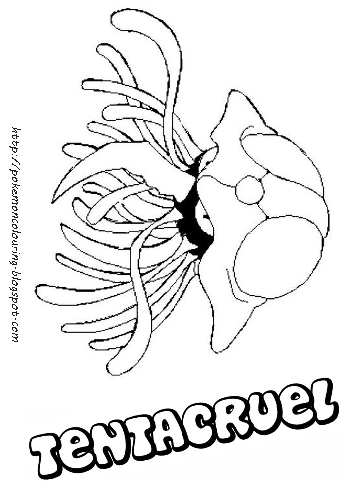 728x995 Tentacruel, Ashley, Pikachu Coloring Book Pages