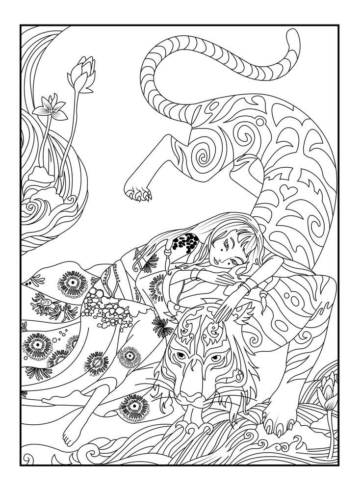 Asia Coloring Page