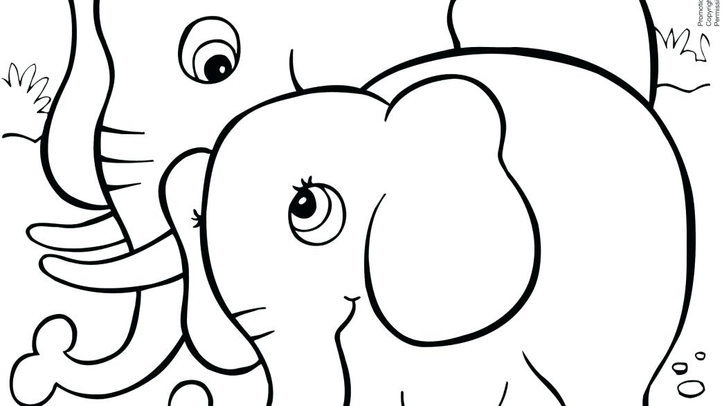 1043x587 Elephants Coloring Pages Coloring Page Of An Elephant Elephant