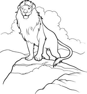 Aslan Come Out From Narnia Chronicles Of Narnia Coloring Page 300x323 Aslan Come Out From Narnia Chronicles Of Narnia Coloring Page