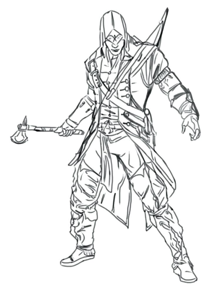 736x981 Assassins Creed Coloring Pages