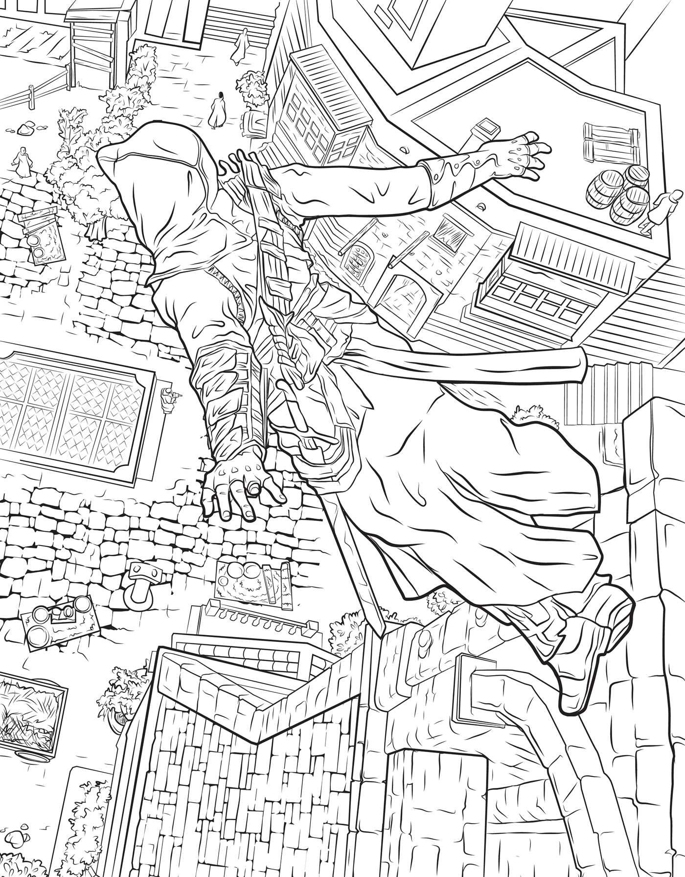 1400x1791 Assassin's Creed The Official Coloring Book Insight Editions