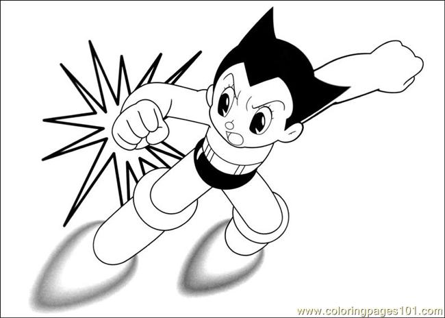 650x464 Astro Boy 01 Coloring Page