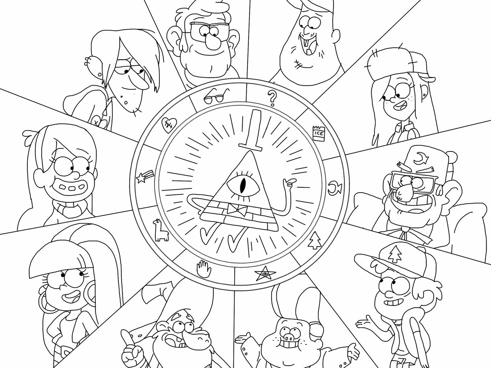 Printable Gravity Falls Coloring Pages 1600x1200 Printable Gravity Falls Coloring Pages