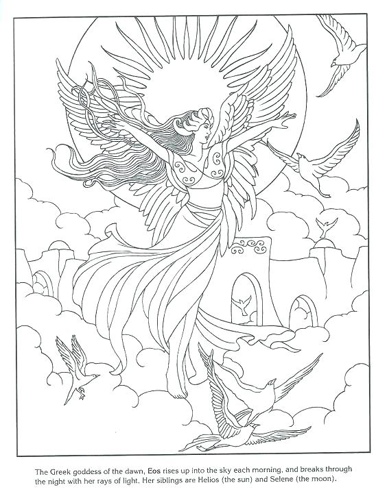 Athena Greek Goddess Coloring Page Coloring Pages