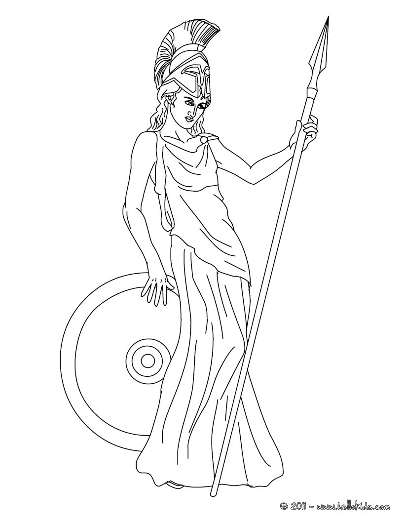 Kleurplaat Athena The Greek Goddess Of Wisdom Coloring Page 821x1061 Kleurplaat Athena The Greek Goddess Of Wisdom Coloring Page