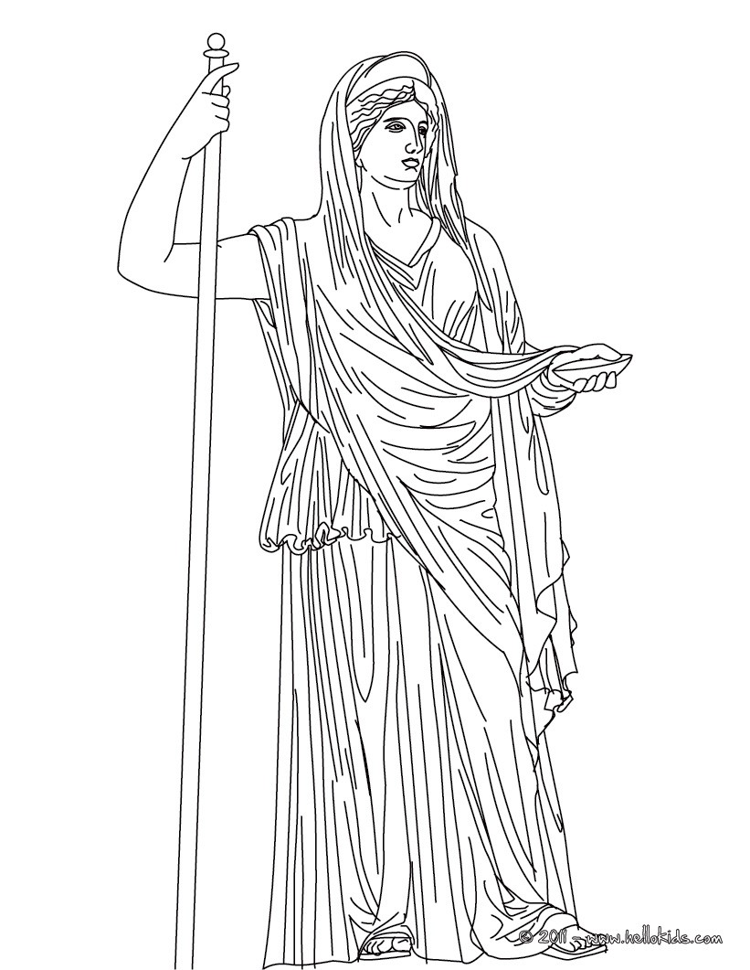 Kleurplaat Hera The Greek Matron Goddess Coloring Page Goddesses 821x1061 Kleurplaat Hera The Greek Matron Goddess Coloring Page Goddesses