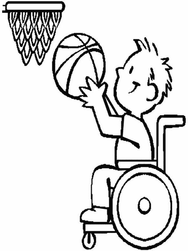 600x799 Disability, Disability Basketball Athlete Coloring Page Ma