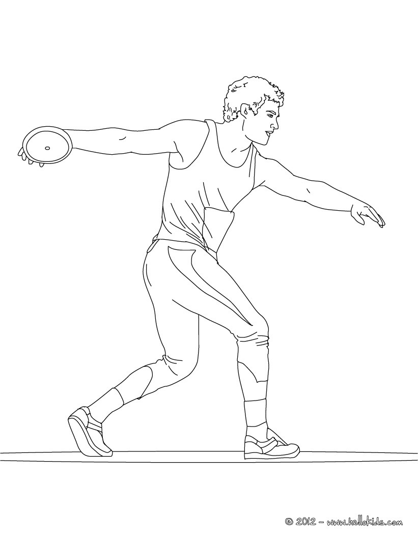 821x1061 There Is The Discus Throw Athletics Coloring Page. Original