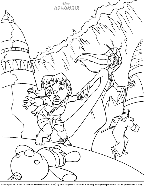 The Lost Empire Coloring Picture 612x792 The Lost Empire Coloring Picture
