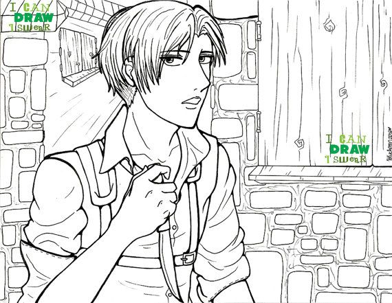 Levi Ackerman Attack On Titan Colouring Page By Icandrawiswear 570x441 Levi Ackerman Attack On Titan Colouring Page By Icandrawiswear