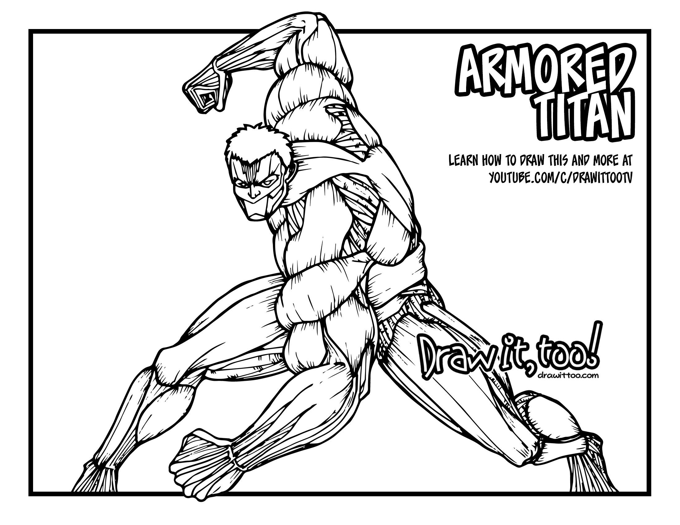 Armored Titan (Attack On Titan) Tutorial Draw It, Too! 2200x1700 Armored Titan (Attack On Titan) Tutorial Draw It, Too!
