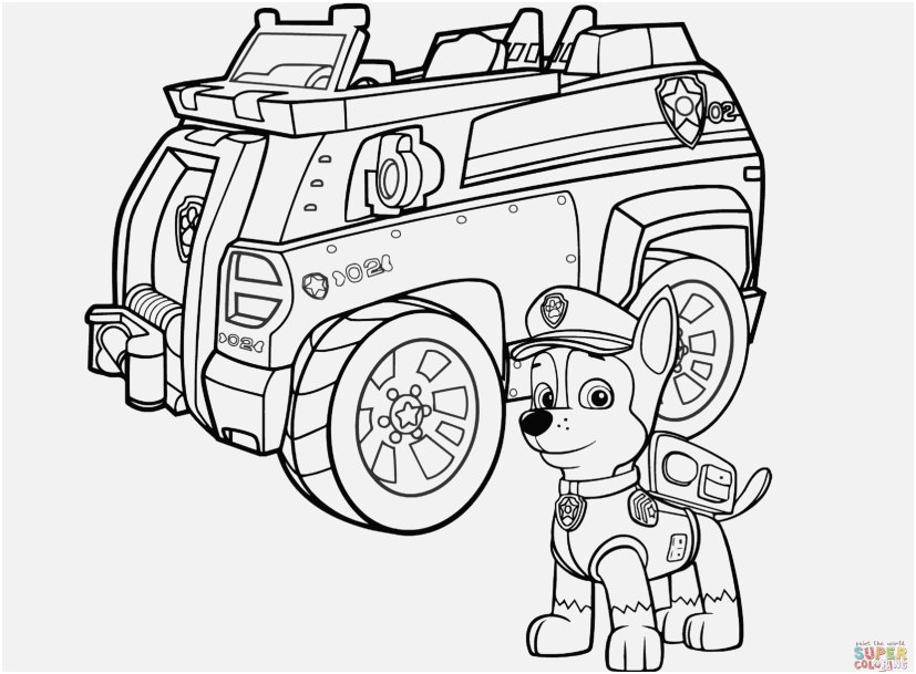 827x609 Coloring Pages Cars Capture Paw Patrol Chase Police Car Coloring