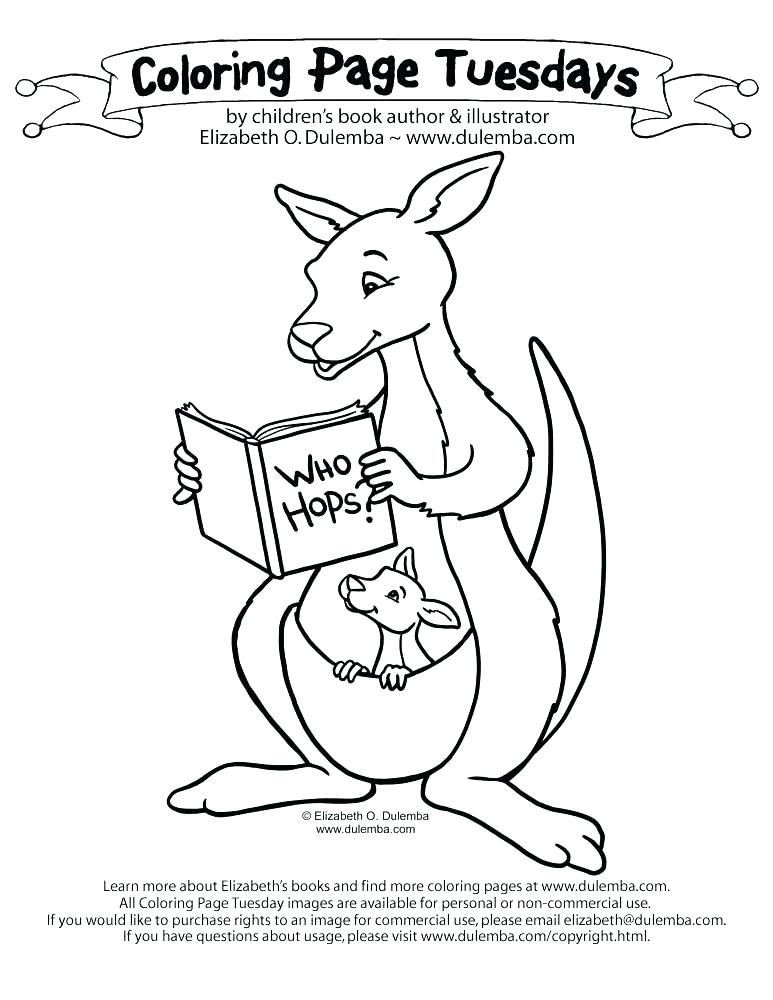 773x1000 Australia Coloring Pages Kangaroo Free Coloring Page Free