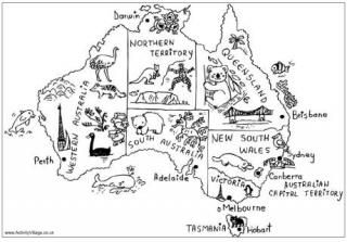320x223 Australia Colouring Pages