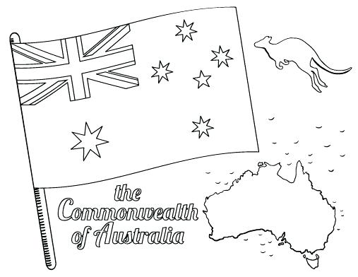 Australian Flag Colouring Page Printable World Flags Coloring 507x392 Australian Flag Colouring Page Printable World Flags Coloring