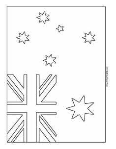 Australian Flag Coloring Page 236x304 Australian Flag Coloring Page