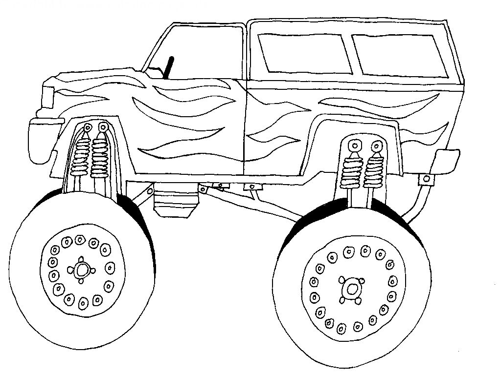 1024x768 Coloring Pages Race Cars