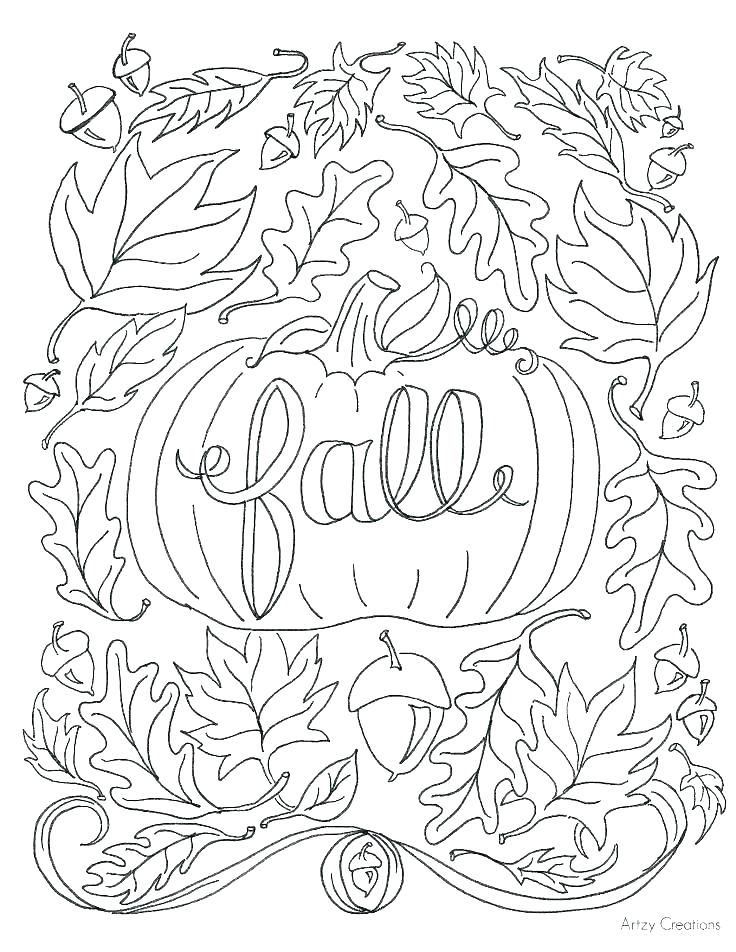 Fall Leaves Coloring Pages Printable 736x952 Fall Leaves Coloring Pages Printable