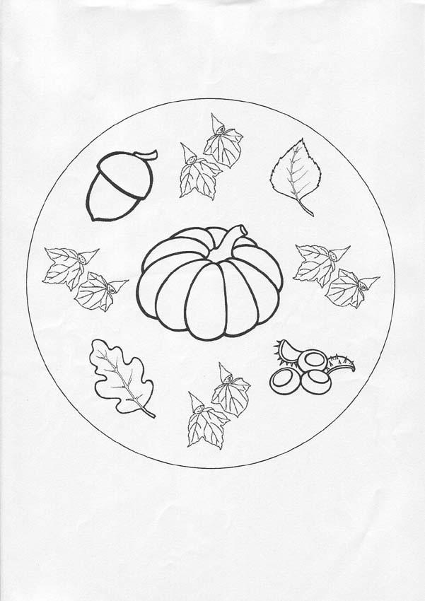 601x850 Autumn Mandala Coloring Pages