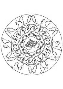 212x300 Free Coloring Pages Of Autum Flowers, Autumn Mandala Coloring