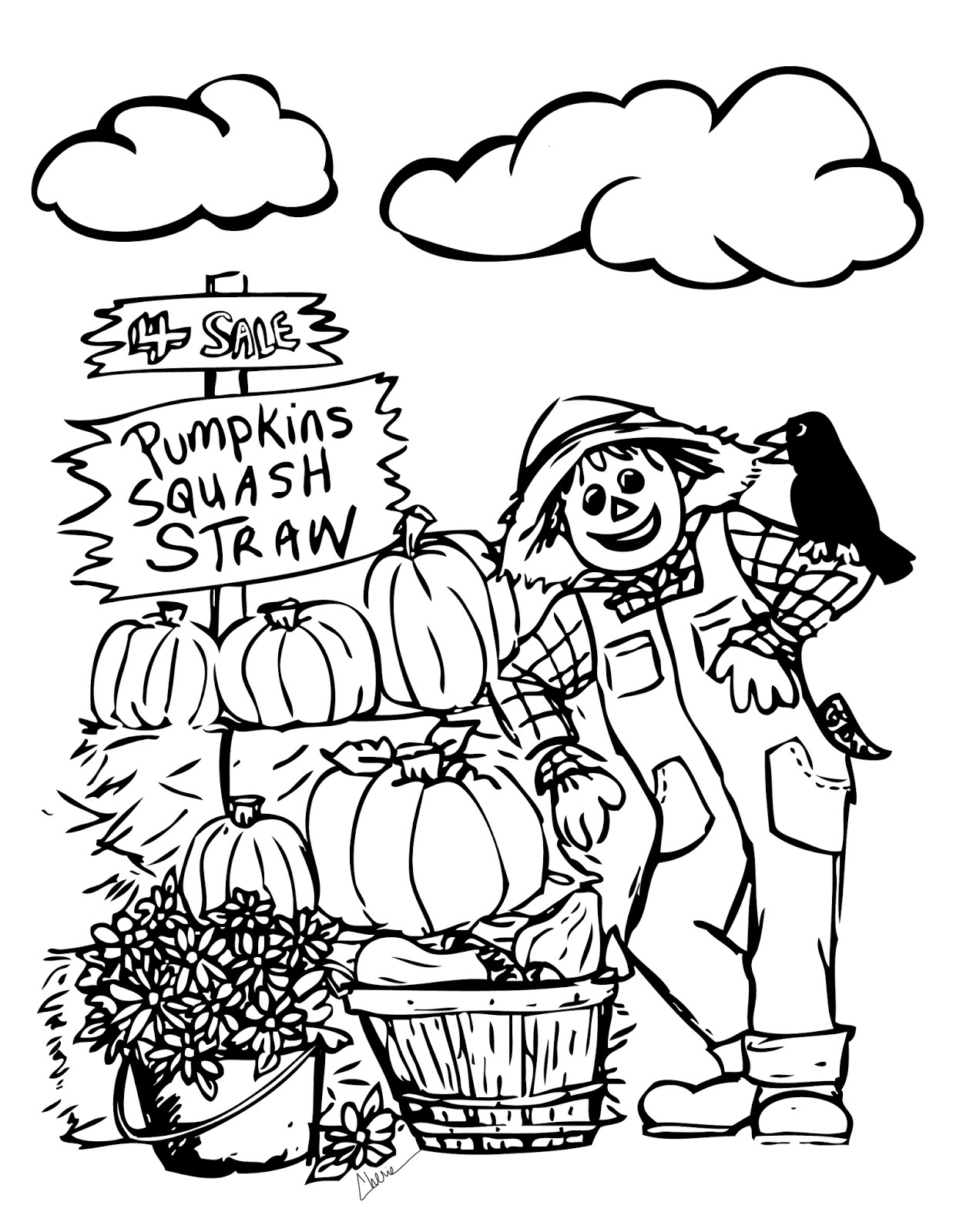 Fresh Autumn Scene Coloring Pages 1237x1600 Fresh Autumn Scene Coloring Pages