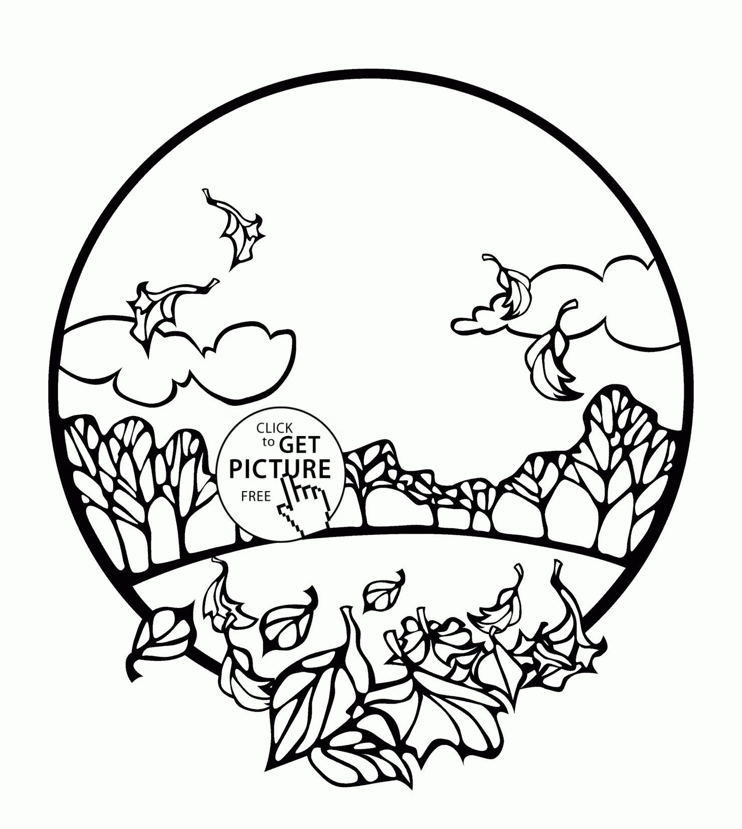 Fresh Fall Scene Coloring Pages Fall Scene In A Circle Coloring 1480x1654 Fresh Fall Scene Coloring Pages Fall Scene In A Circle Coloring
