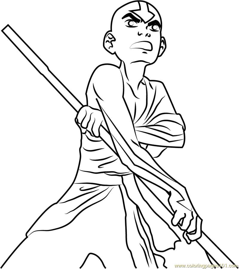 Angry Aang Coloring Page 800x900 Angry Aang Coloring Page