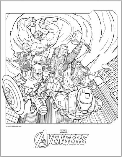413x533 Color Up Avengers 2012 Coloring Pages