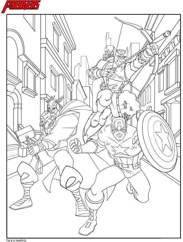 597x790 Kids N 18 Coloring Pages Of Avengers