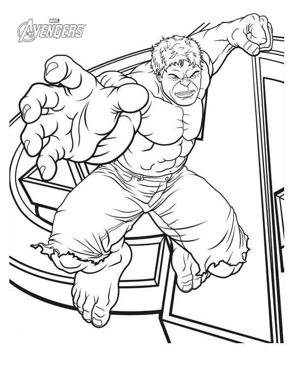 The Avengers Character Hulk Coloring Page 600x777 The Avengers Character Hulk Coloring Page