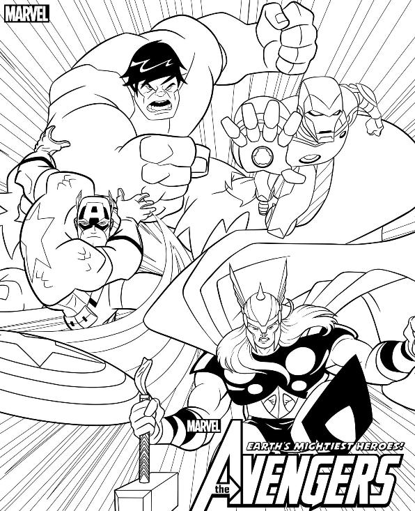 Kids N 18 Coloring Pages Of Avengers 596x733 Kids N 18 Coloring Pages Of Avengers