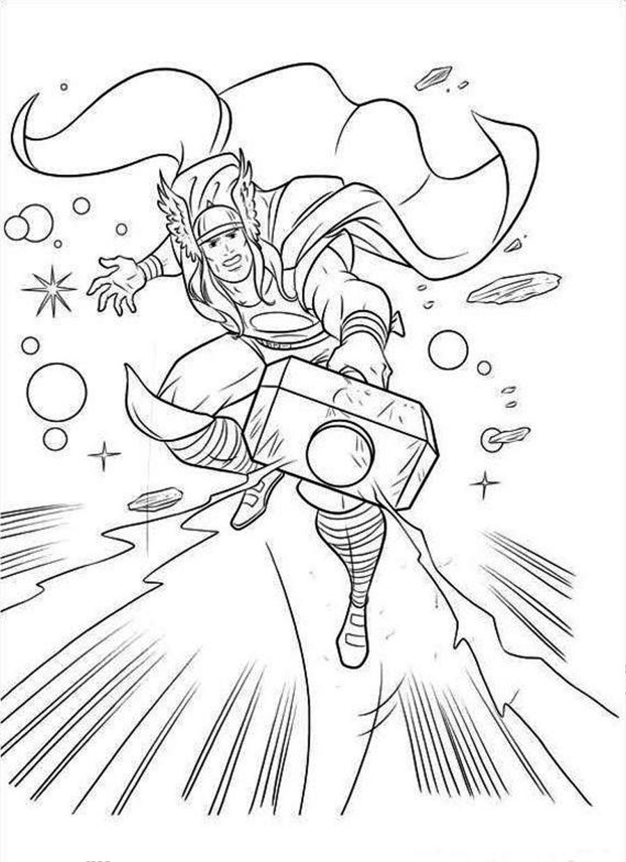 Thor Coloring Pages 900x1240 Thor Coloring Pages