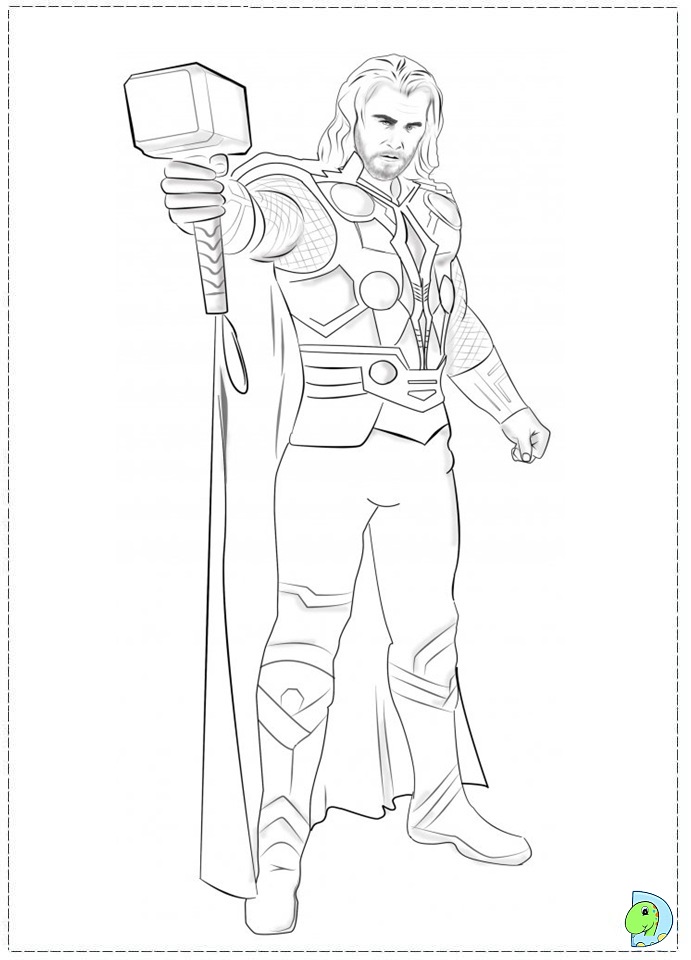 Thor Coloring Page 691x960 Thor Coloring Page