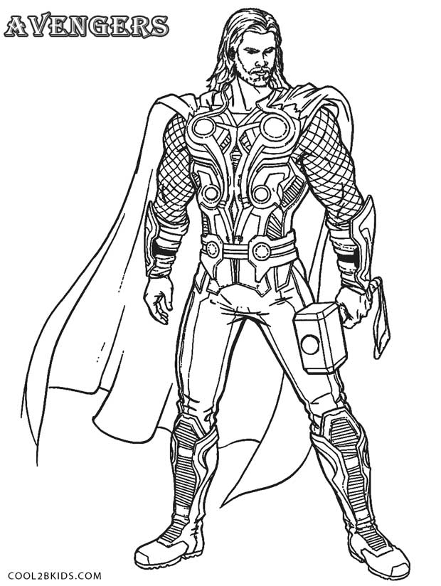 Avengers Thor Coloring Pages 620x824 Avengers Thor Coloring Pages