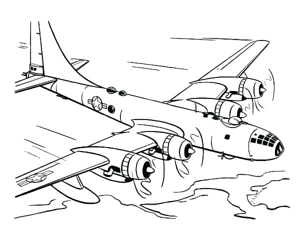 600x490 Airplane Coloring Pages Free Plane Coloring Page Coloring Page
