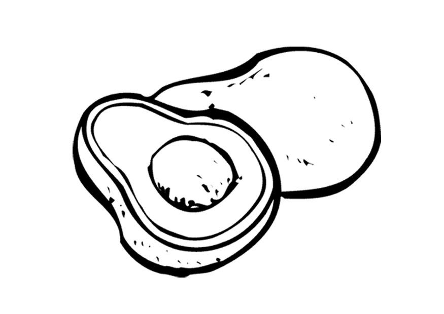 875x620 Coloring Page Avocado