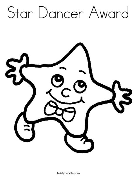 Star Dancer Award Coloring Page 468x605 Star Dancer Award Coloring Page