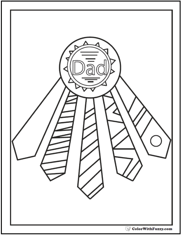 Tie Award Fathers Day Coloring Pages Ties For Ribbons Fathers Day 590x762 Tie Award Fathers Day Coloring Pages Ties For Ribbons Fathers Day